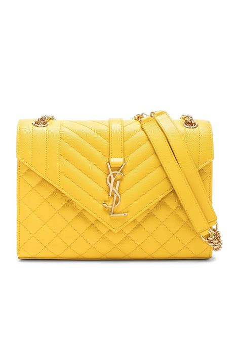 ysl yellow sling bag|saint laurent quilted shoulder bag.